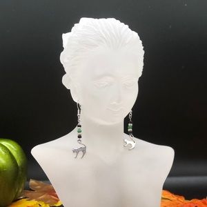 Halloween cat earrings